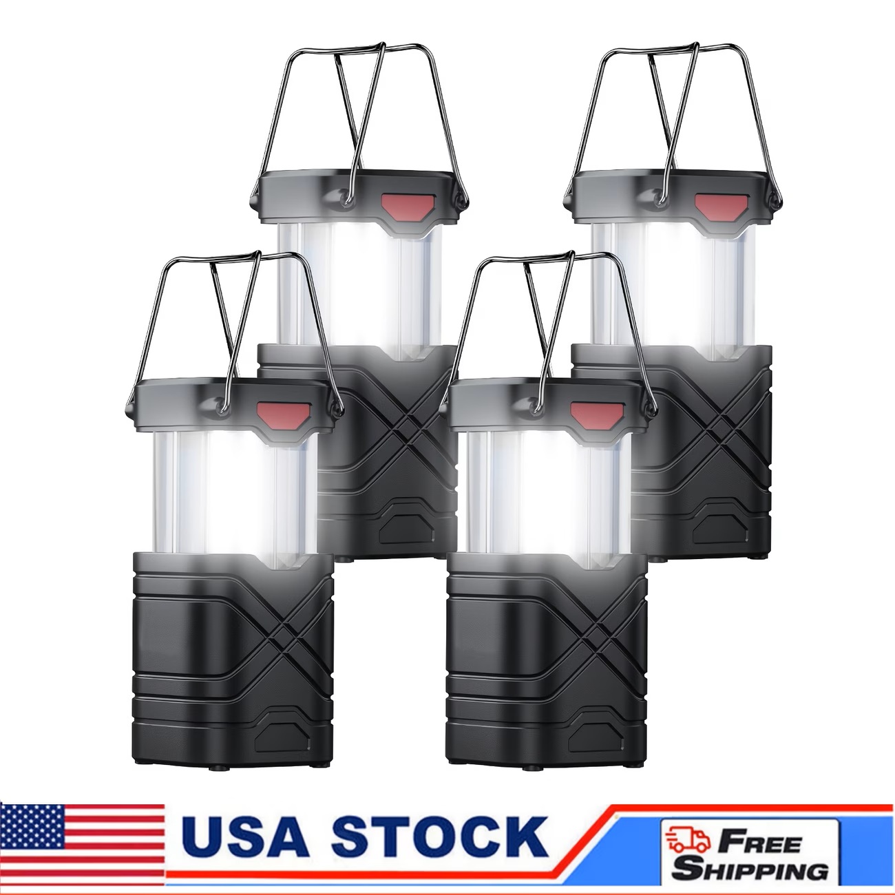 Outdoor Power Pack - Solar Camping Lantern 2/4-Pack, Rechargeable LED