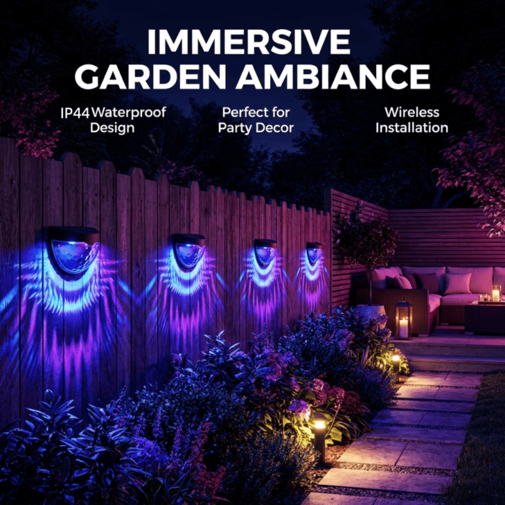 6 Pack RGB Solar Fence Lights, - đánh giá và giá Outdoor Power Pack