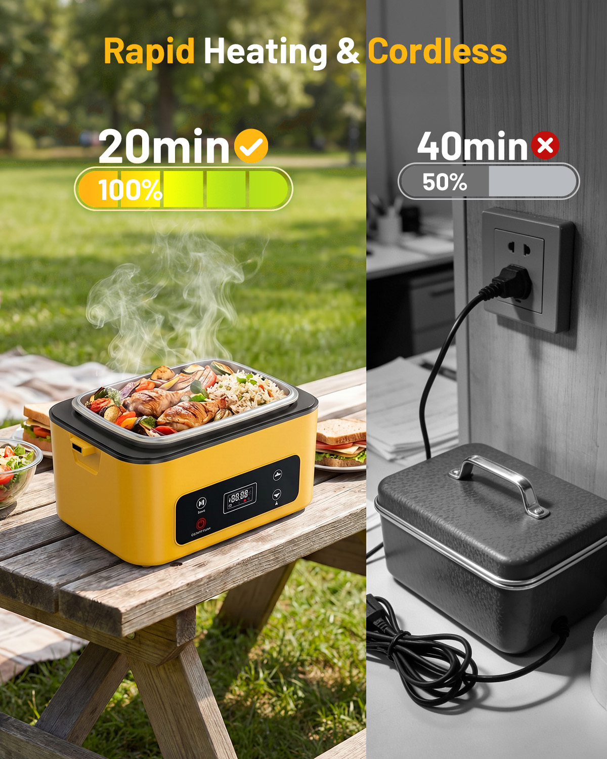 TaskStar Electric Lunch Box 1. - đánh giá và giá Outdoor Power Pedestal