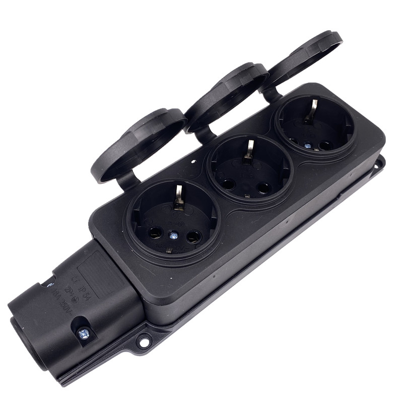 EU German 3 / 4 Ways Outdoor W - đánh giá và giá Outdoor Power Strip With Cover