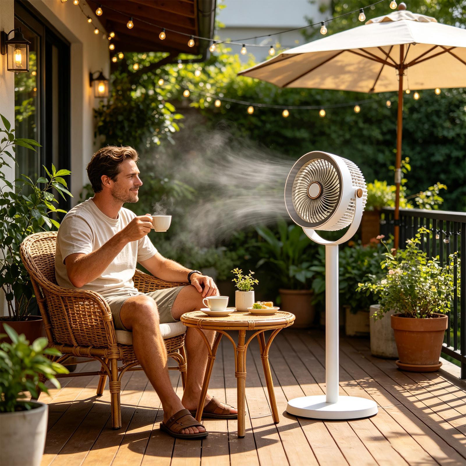 Standing Fan Rechargeable 5-Sp - đánh giá và giá Outdoor Power Pedestal