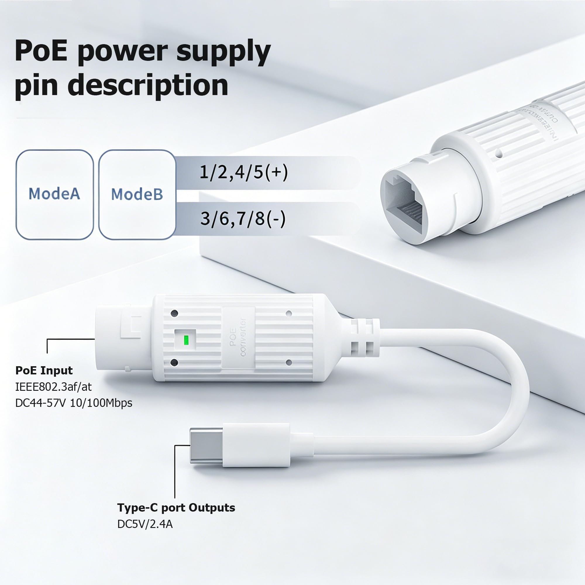 POE to USB-C Power Converter R - đánh giá và giá Outdoor Power Adapter Usb C