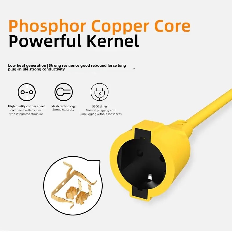 16A EU Schuko Extension Cord 4 - đánh giá và giá Outdoor Use Power Strip
