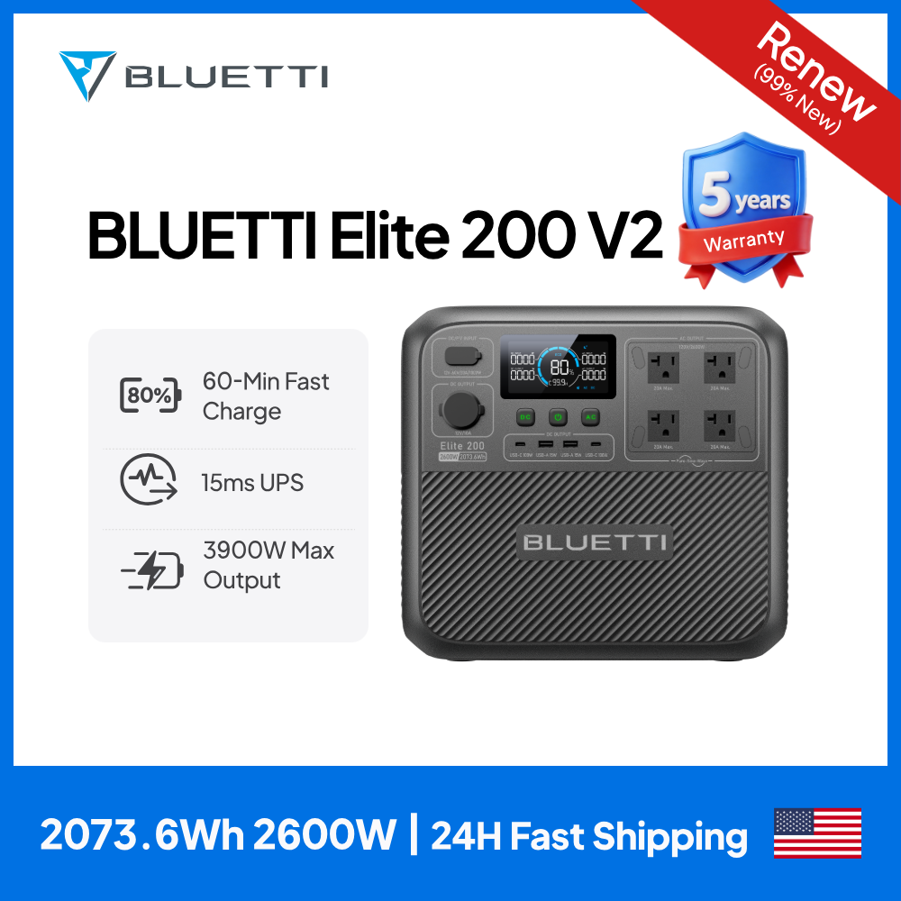 【Renew】BLUETTI Elite 200 V2 Po - đánh giá và giá Outdoor Power Source