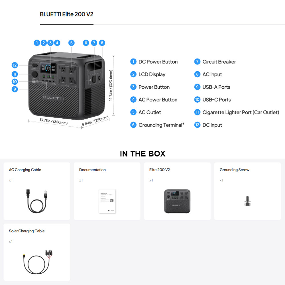 【Renew】BLUETTI Elite 200 V2 Po - đánh giá và giá Outdoor Power Source