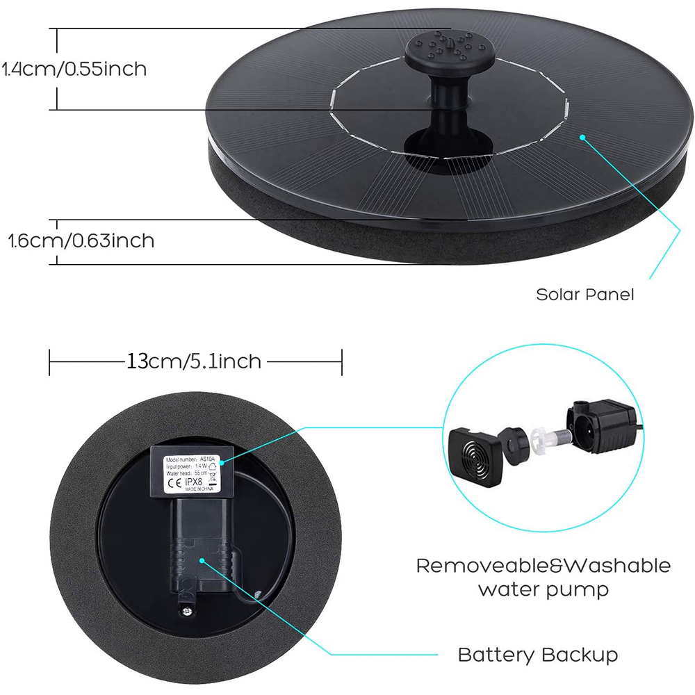 Waterfall Fountain Mini Solar  - đánh giá và giá Outdoor Power Source