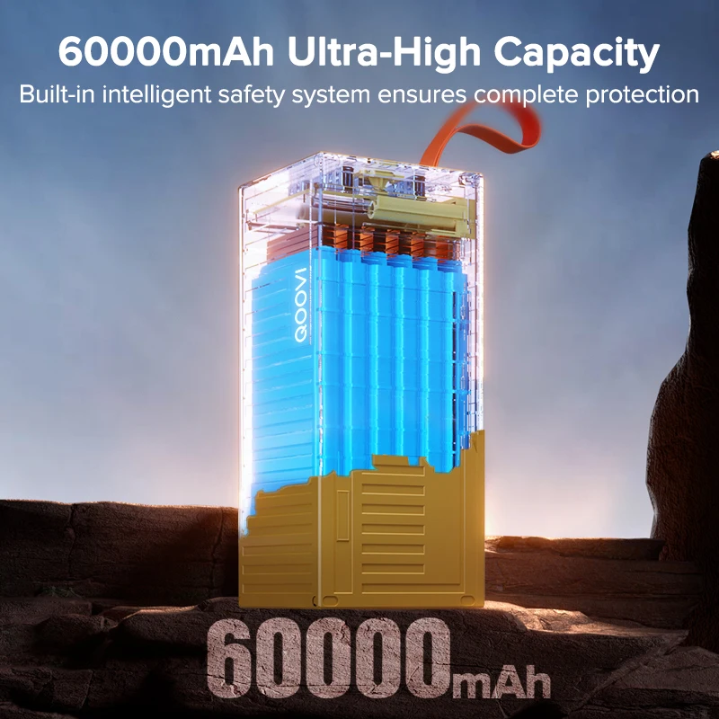 QOOVI 60000mAh Power Bank 22.5 - đánh giá và giá Outdoor Power Adapter Usb C