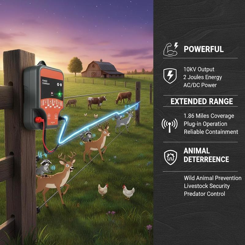 Livestock Energizer 10kV 2J Fo - đánh giá và giá Outdoor Power Plug In